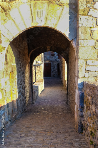 Ancient medieval town of Camprodon in Gerona, Spain. © alzamu79