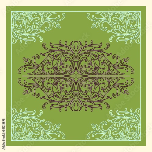 Victorian vintage ornamental frame, decorative border