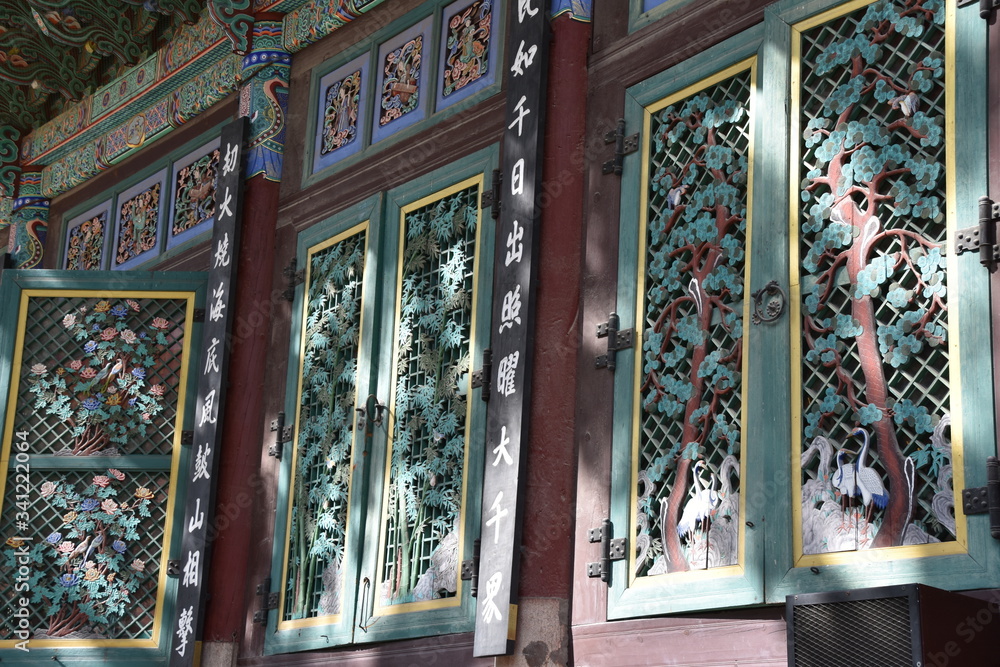 Pagoda Exterior Wall Detail, Jogyesa Temple, Seoul, South Korea