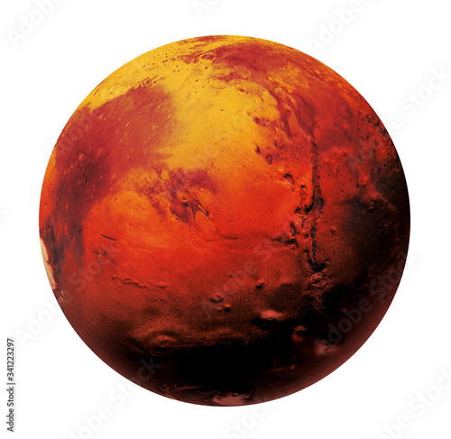 Tela Mars the Red planet of the solar system in space
