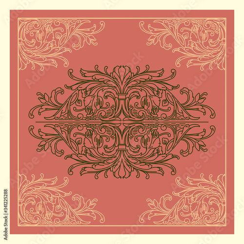 Victorian vintage ornamental frame, decorative border