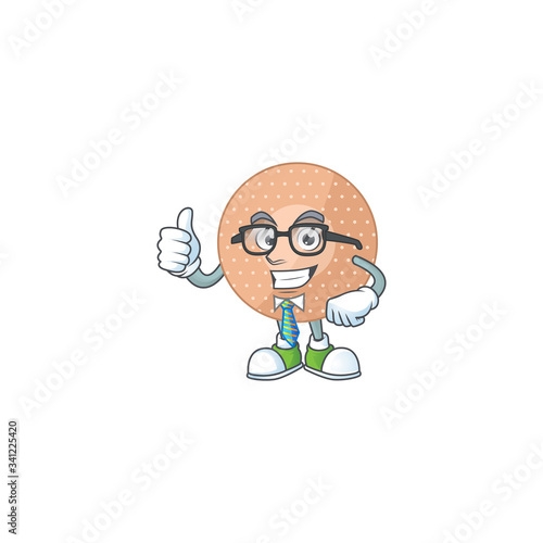 Cartoon character design of rounded bandage successful businessman