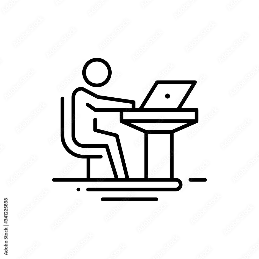 Fototapeta premium Workplace Vector Icon