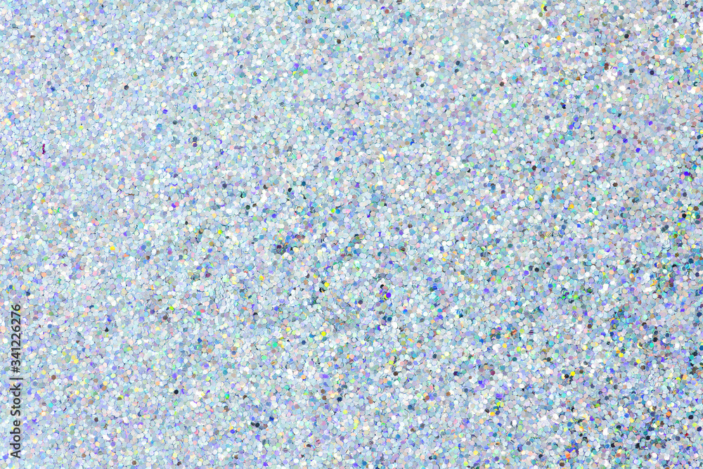 Obraz premium Shiny silver glitter textured background