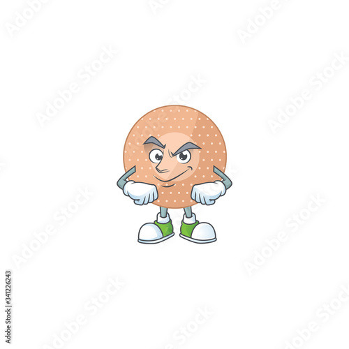 Rounded bandage mascot design style with grinning face
