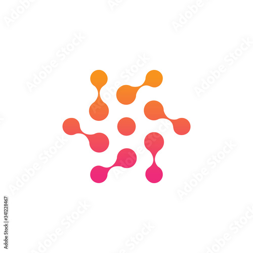modern technology logo design vector