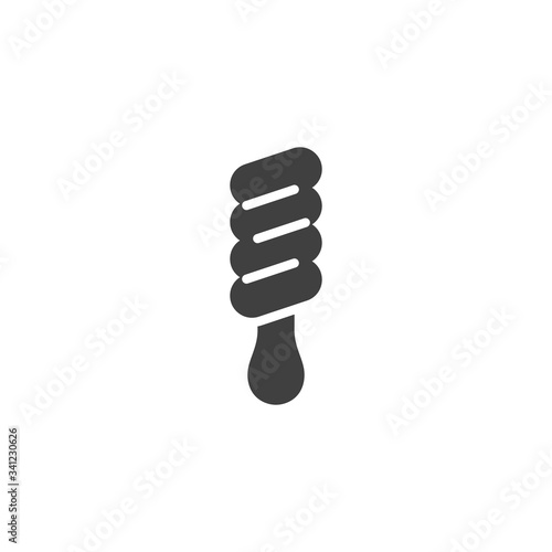 Twisted ice cream vector icon. filled flat sign for mobile concept and web design. Popsicle ice cream glyph icon. Symbol, logo illustration. Vector graphics