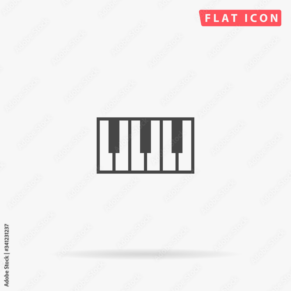 Piano Keys flat vector icon