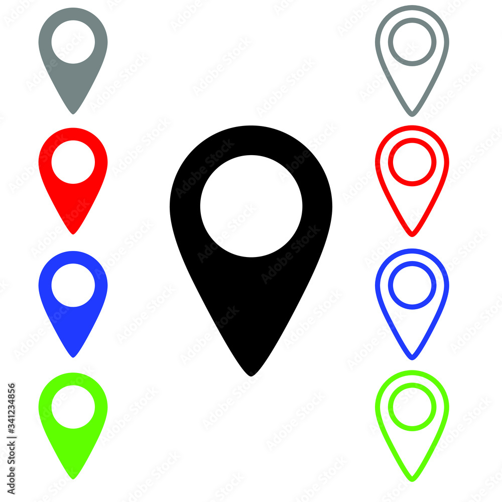 Vector icon search map. location illustration sign collection. pin symbol. pointer logo. Vector icon search map. location illustration sign collection. pin symbol. pointer logo.