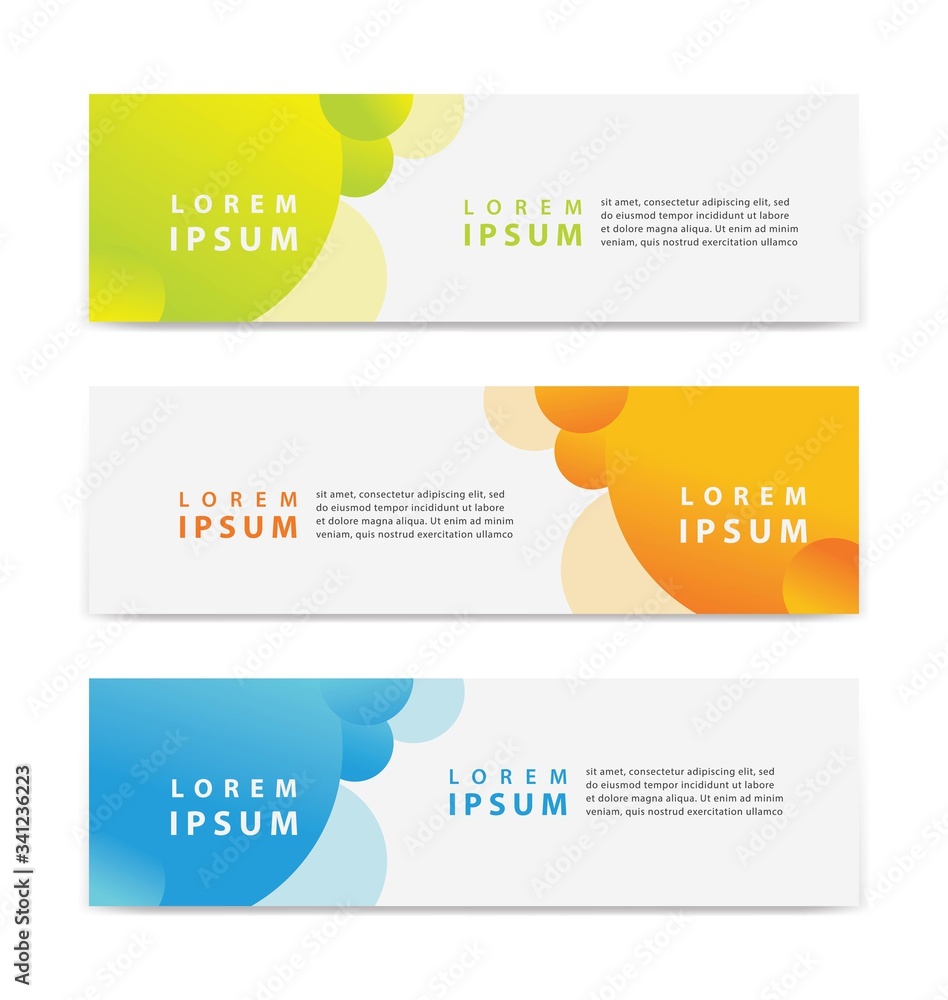 Vector abstract design web banner template with gradient color Vector abstract design web banner template with gradient color