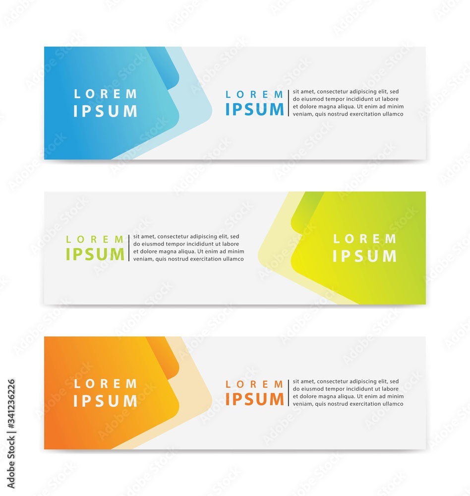 Vector abstract design web banner template with gradient color Vector abstract design web banner template with gradient color