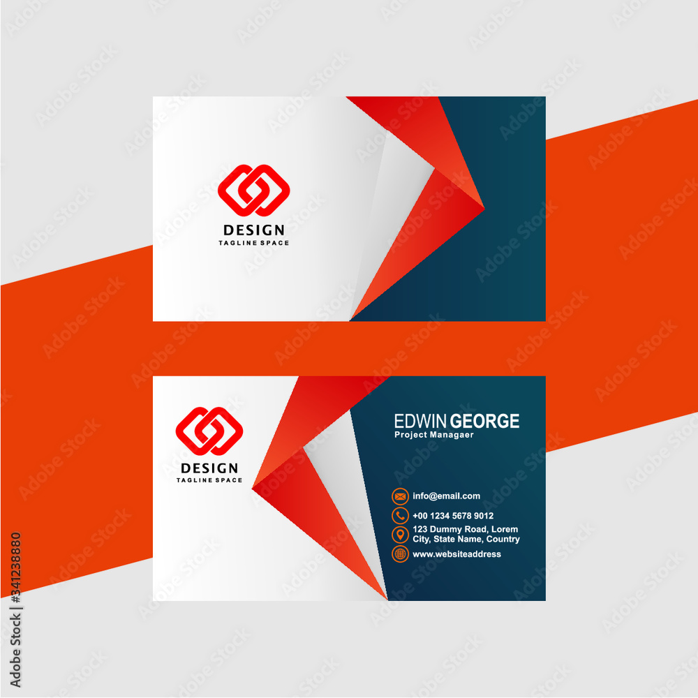 Professional business card template design vector