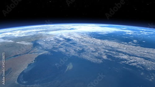 Fototapeta Naklejka Na Ścianę i Meble -  3D Illustration of the Earth Atmosphere