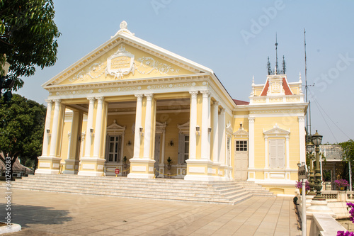 Phra Thinang Warophat Phiman in Bang Pa-In Royal Palace or the Summer Palace that is a palace complex formerly used by the Thai kings in Ayutthaya Province Thailand