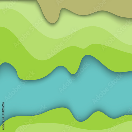 Fond abstrait d’ondulation géométrique inspiré d’un paysage en vue aérienne.