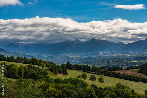 Fototapeta Naklejka Na Ścianę i Meble -  Landscape at Monestier de Clermont near Annecy in Haute-Savoie region of France