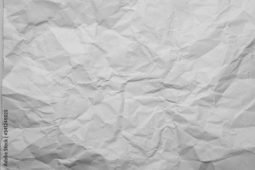 White wrinkled paper texture White wrinkled paper texture