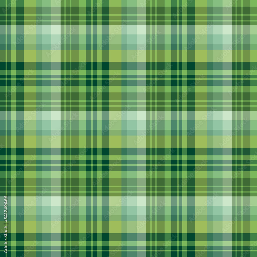 Seamless pattern in interesting forest green colors for plaid, fabric, textile, clothes, tablecloth and other things. Vector image.
