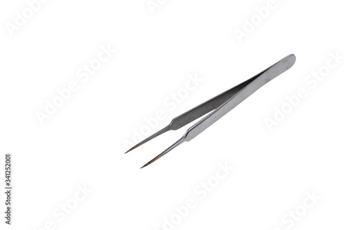 Forceps . Medical surgical hand tool. Medicine and health. Experimental tools isolated object on white background with cliping path © fototrips