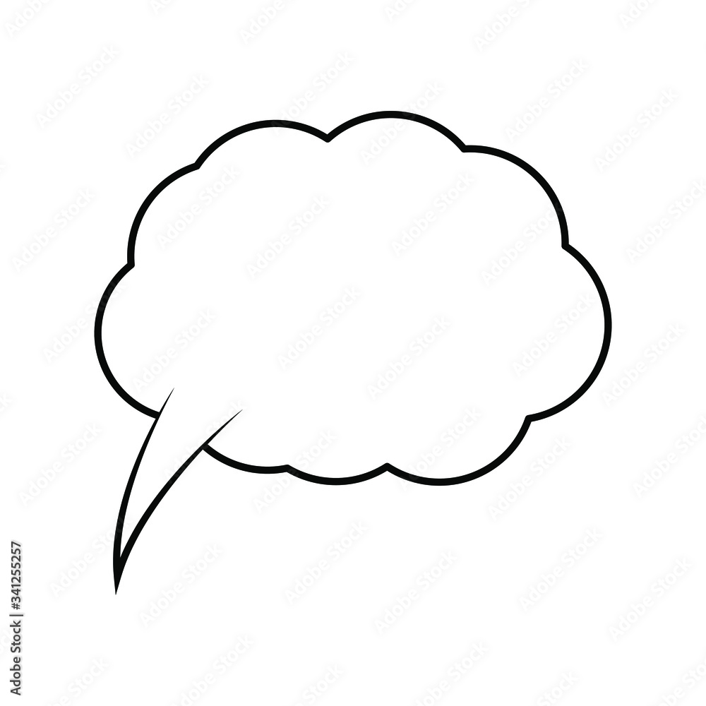 Think bubble isolated. Trendy think bubble in flat style. Modern template for social network and label. Creative thought balloon. Cloud line art, vector illustration. Think bubble isolated. Trendy think bubble in flat style. Modern template for social network and label. Creative thought balloon. Cloud line art, vector illustration.