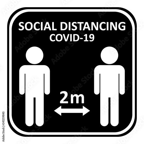 Illustration of social distancing.