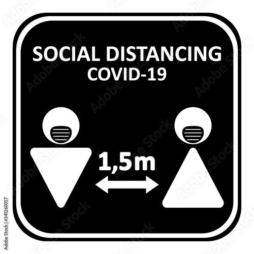 Illustration of social distancing.