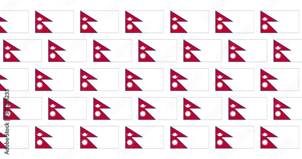 Nepal Flag Loop Background Nepal Flag Loop Background