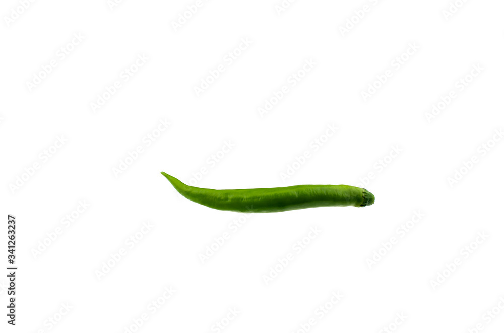 young chili isolated on white background young chili isolated on white background