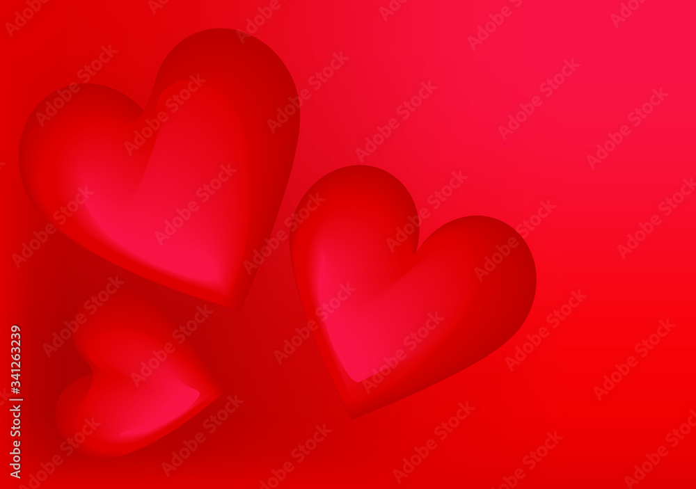 red relief hearts on red background red relief hearts on red background