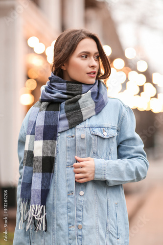 Beautiful young woman with ...
