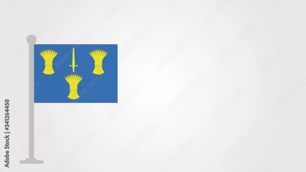 Cheshire short flag animation on tiny flagpole. Cheshire short flag animation on tiny flagpole.