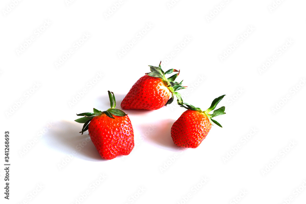 Strawberries on a white background Strawberries on a white background