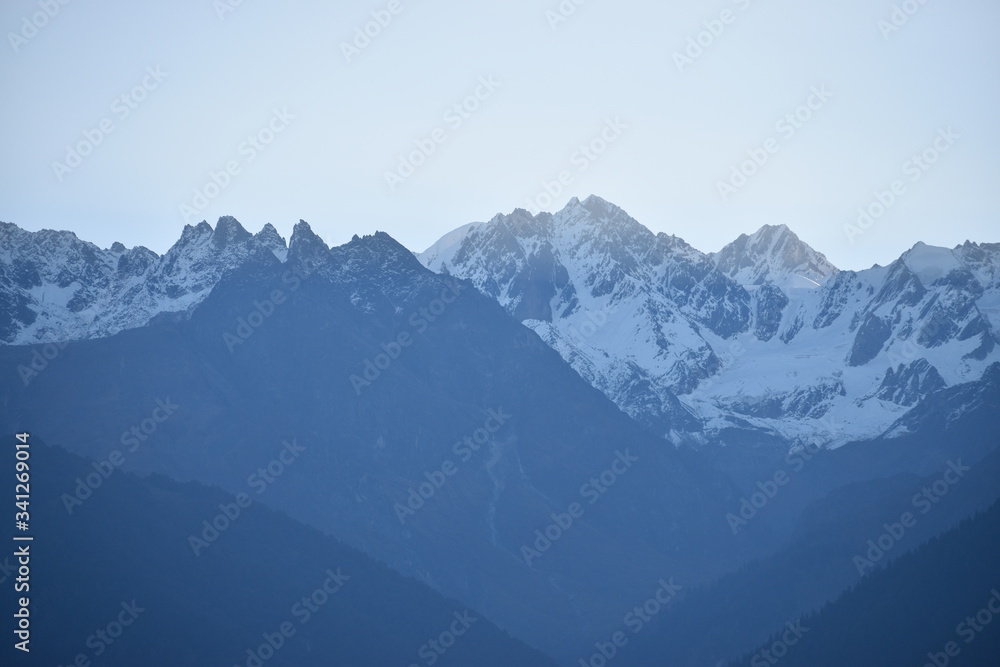 mountains in the snow mountains in the snow