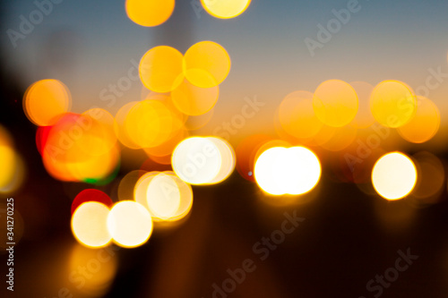 abstract blur bokeh light background on a city street © angelo lano
