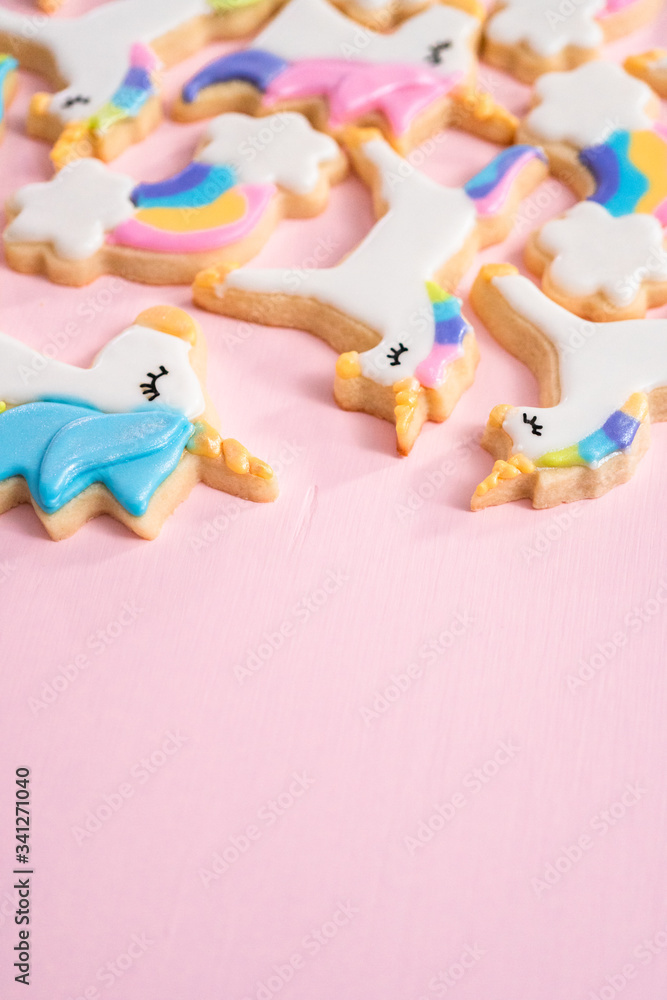 Unicorn sugar cookies