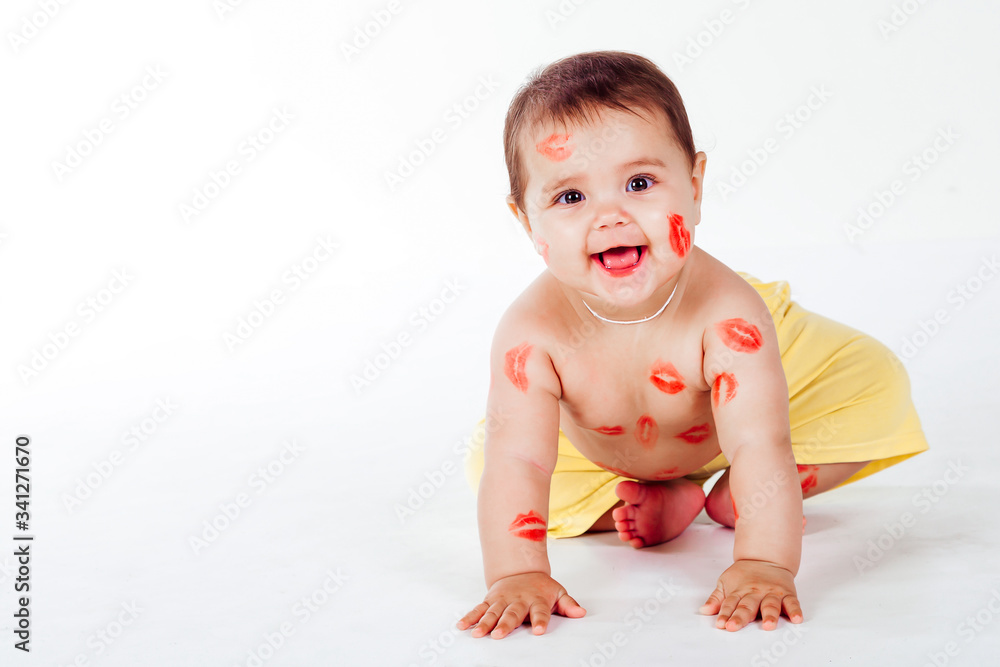 little girl lipstick Kiss smiles love family little girl lipstick Kiss smiles love family
