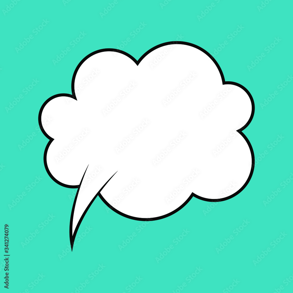 Think bubble isolated. Trendy think bubble in flat style. Modern template for social network and label. Creative thought balloon. Cloud line art, vector illustration. Think bubble isolated. Trendy think bubble in flat style. Modern template for social network and label. Creative thought balloon. Cloud line art, vector illustration.