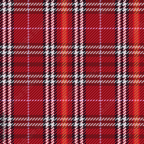 Vector graphic of black, red, maroon and white gingham cloth background with fabric texture. Seamless fabric texture. Suits for Decorative Paper, Covers and Gift Wrap. No gradient. No transparent.