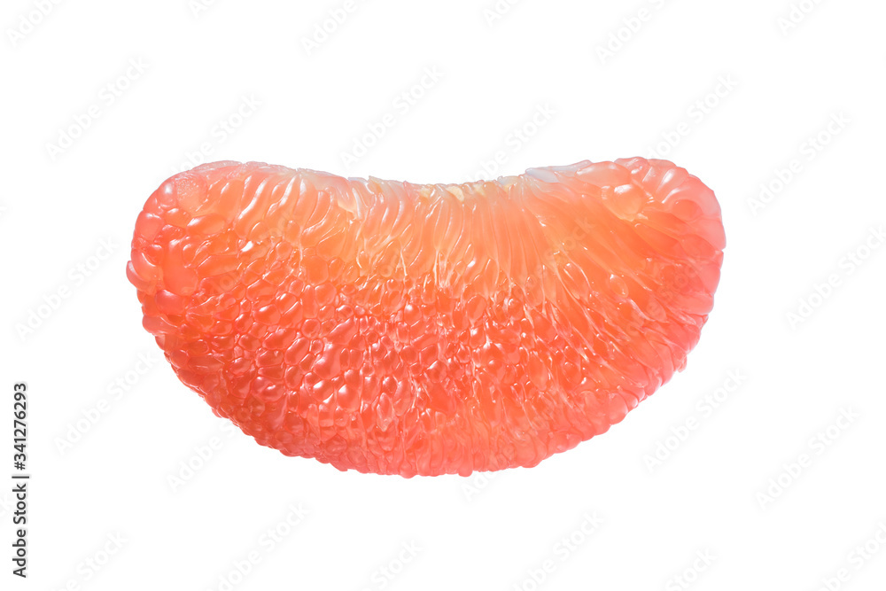 Red Pomelo citrus fruit on white background,Whole pomelo with slice isolated on white background. Red Pomelo citrus fruit on white background,Whole pomelo with slice isolated on white background.