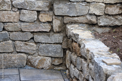mauer, naturstein, trockenmauer
