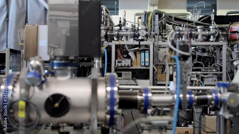 Particles Accelerator machine in a laboratory. Particles Accelerator machine in a laboratory.