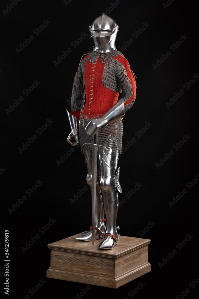 Medieval knightly armor, full set and details, made by an adult in full ...