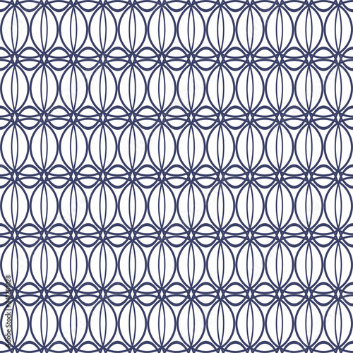 Abstract vintage geometric seamless pattern. Blue background.