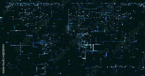 Abstract digital network data background, 3D rendering