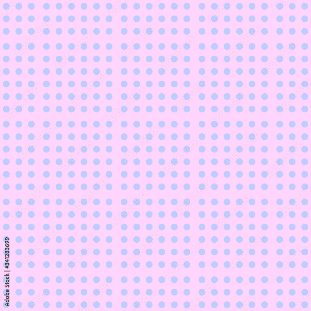 Blue dots on pink background: abstract seamless pattern, geometric texure. Vector graphics. Blue dots on pink background: abstract seamless pattern, geometric texure. Vector graphics.