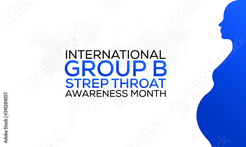 Vector illustration on the theme of International Group B strep throat awareness month observed each year during July worldwide.