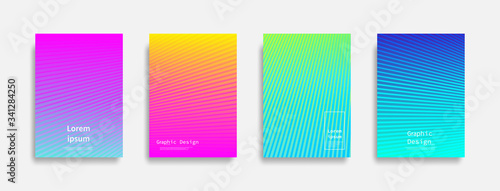 Minimal covers design. Colorful line design. Future geometric patterns. Eps10 vector.