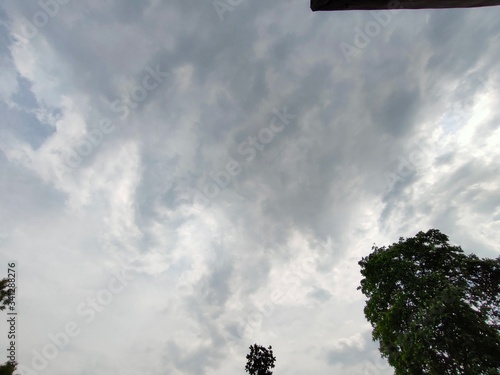 Clouds in a rainy day