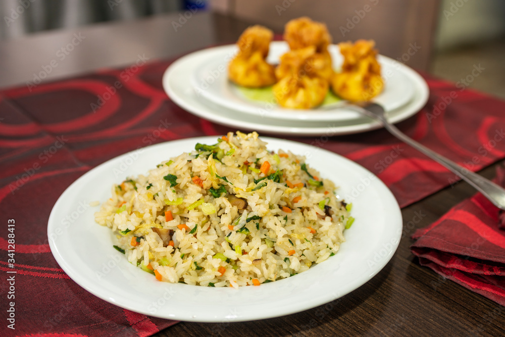 Asian-style rice with vegetables