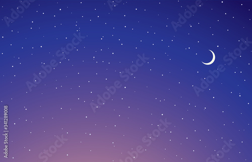Stars in the night sky. Vector drawing